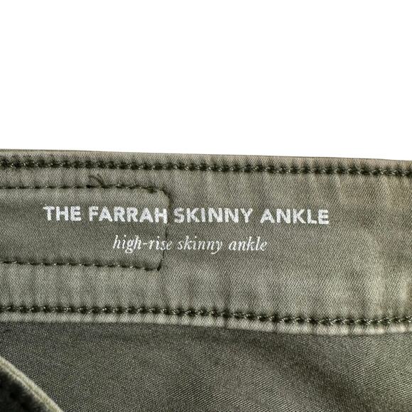 Adriano Goldschmied Farrah Faux Leather Skinny Ankle Coated Jeans Green 24R USA - Picture 9 of 12